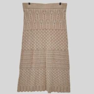 House Of Harlow 1960 Beige Crochet Skirt Size M